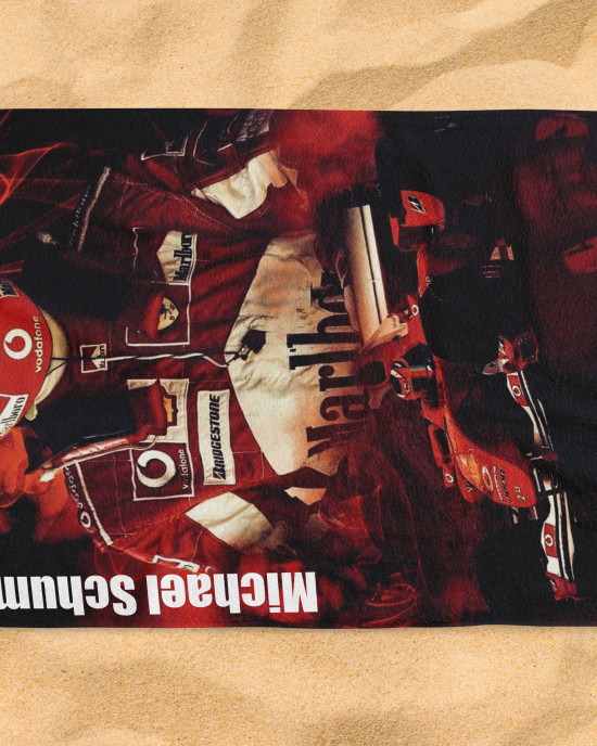 Michael Schumacher 7x F1 World Champion Quick Dry Beach Towel