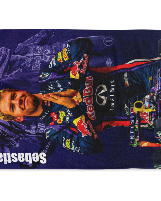 Sebastian Vettel 4x World Champion Red Bull F1 Quick Dry Beach Towel