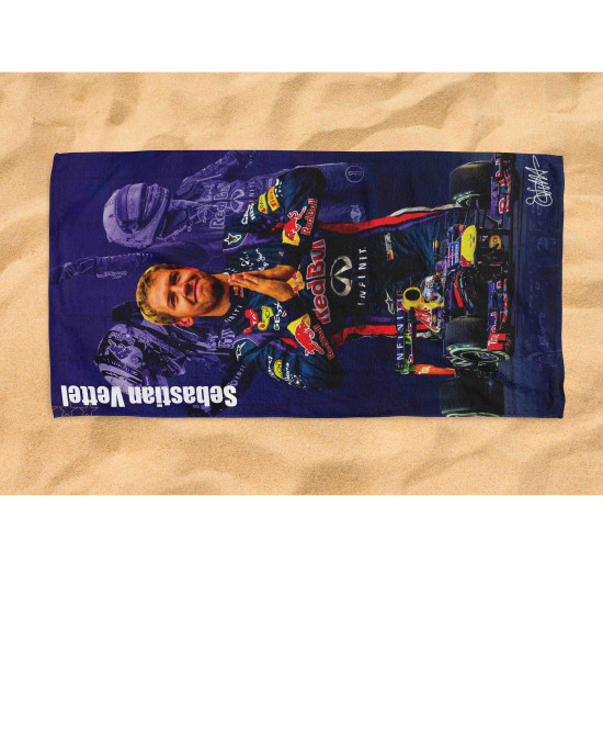 Sebastian Vettel 4x World Champion Red Bull F1 Quick Dry Beach Towel