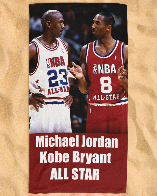 Michael Jordan & Kobe Bryant Stars Edition Premium Beach Towel